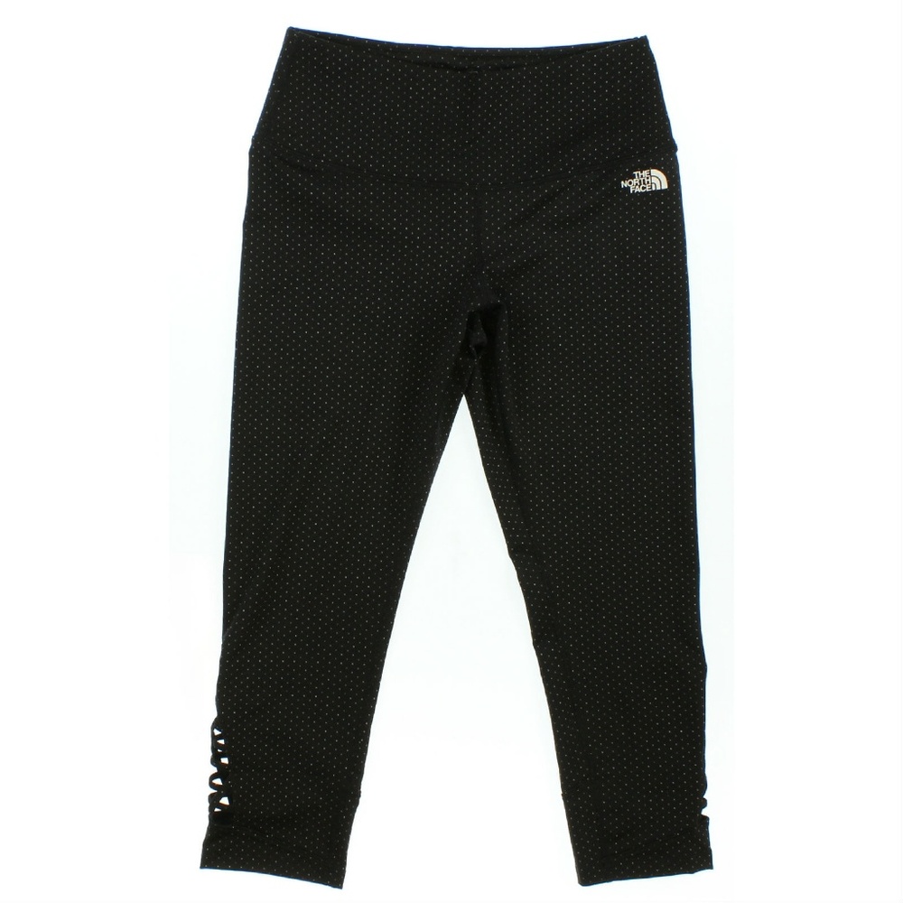 Womens Motivation Strappy Leggings Black Jacquard